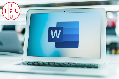 Desktop mit Word-Logo