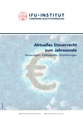 Aktuelles Steuerrecht zum Jahresende