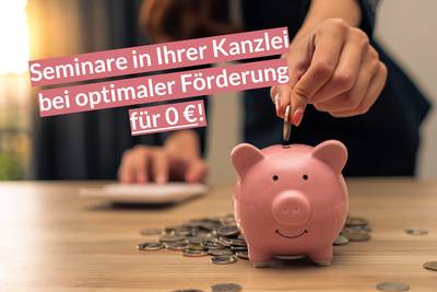 Kostenloses Kennenlern-Webinar - Seminare in Ihrer Kanzlei bei optimaler Förderung für 0 €